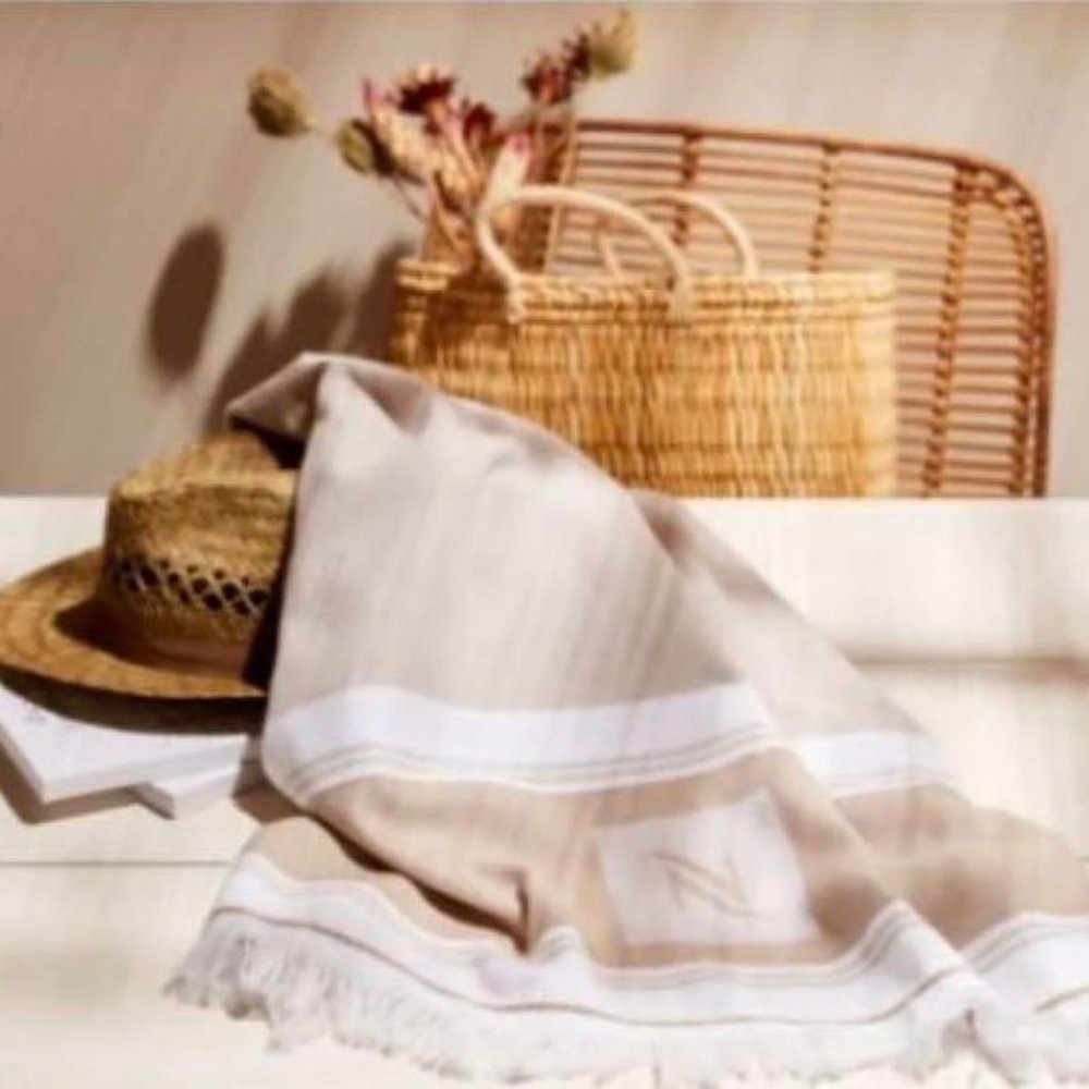 Nespresso upcycled beach towel